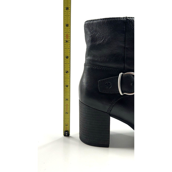 Lucky Brand Achelle Buckled Black Leather Moto Booties Womens Size 9.5M New - Picture 9 of 13